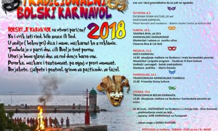 Tradicionalni bolski karnavol 2018. godine: najava i program