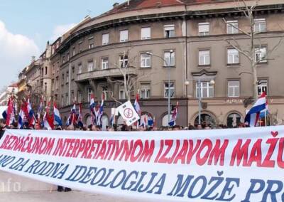 Prosvjed protiv ratifikacije Istanbulske konvencije Zagreb 2018.