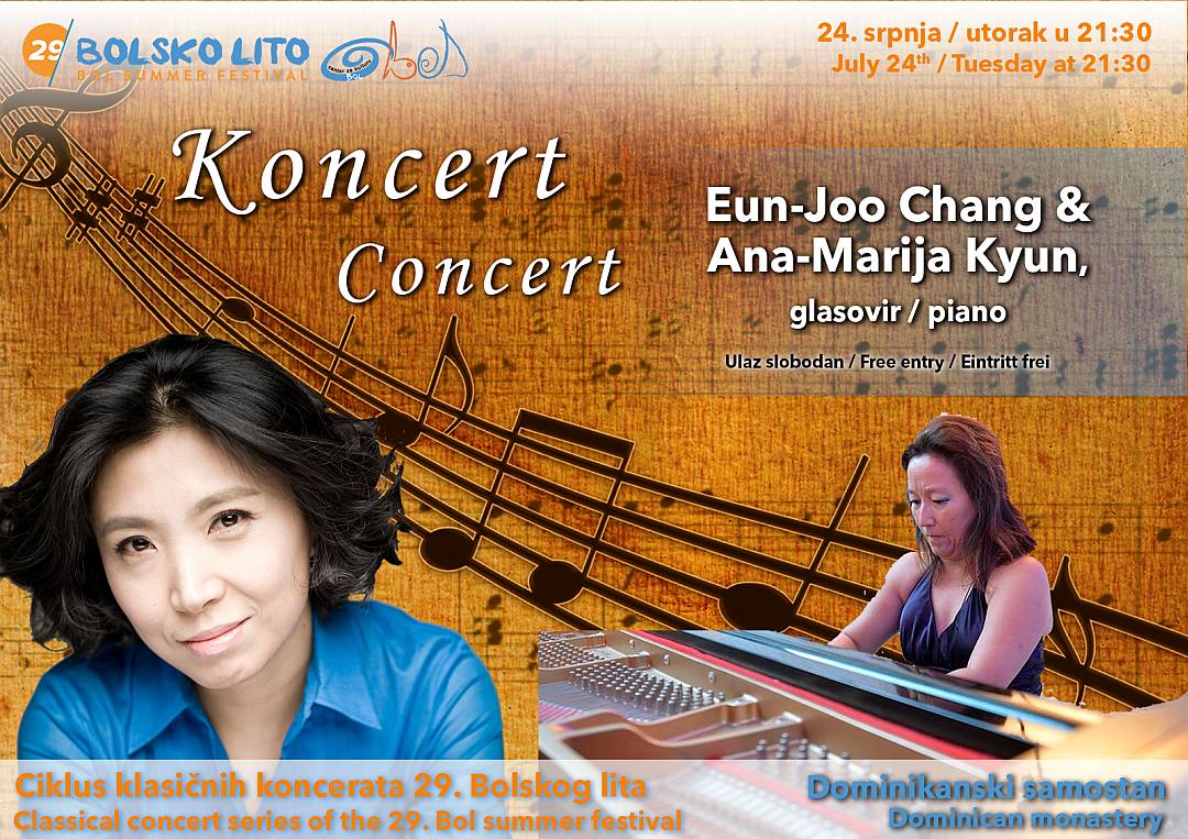 Južnokorejske pijanistice na klasičnom koncertu u utorak 24. srpnja