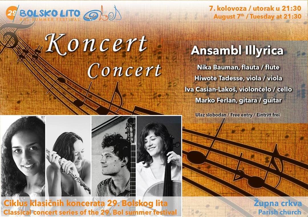 Maštovite izvedbe klasičnih skladbi na koncertu ansambla Illyrica večeras u Župnoj crkvi