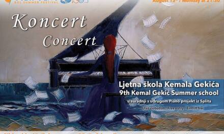 Koncert klavirskih virtuoza iz škole Kemala Gekića u ponedjeljak 13. kolovoza