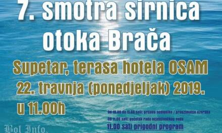 7. smotra sirnica otoka Brača ove godine u Supetru