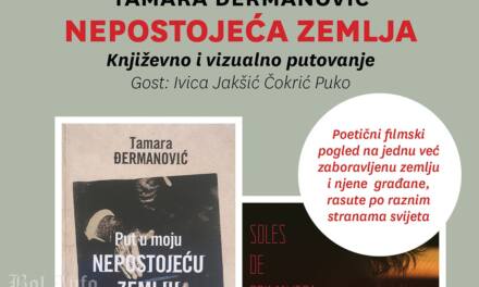 Književno i vizualno putovanje “Nepostojeća zemlja” Tamare Đermanović u ponedjeljak 26. kolovoza u Teatrinu