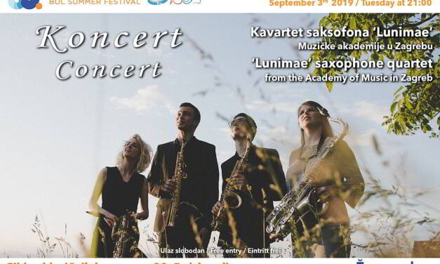 Atraktivan koncert kvarteta saksofona “Lunimae” ovog utorka 3. rujna u Župnoj crkvi
