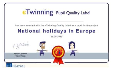 Nacionalna oznaka kvalitete za 5 eTwinning projekata