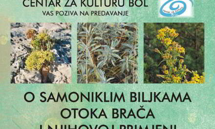 Samonikle biljke otoka Brača i korisni savjeti iz hortikulture u utorak u Domu kulture