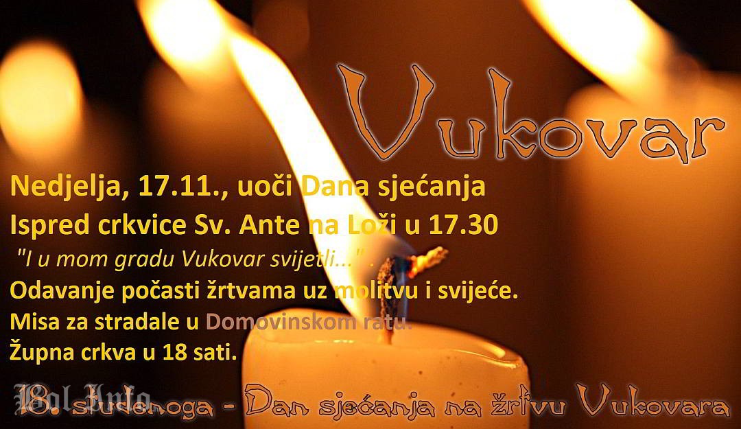 Bolsko obilježavanje Dana sjećanja na žrtvu Vukovara i Škabrnje