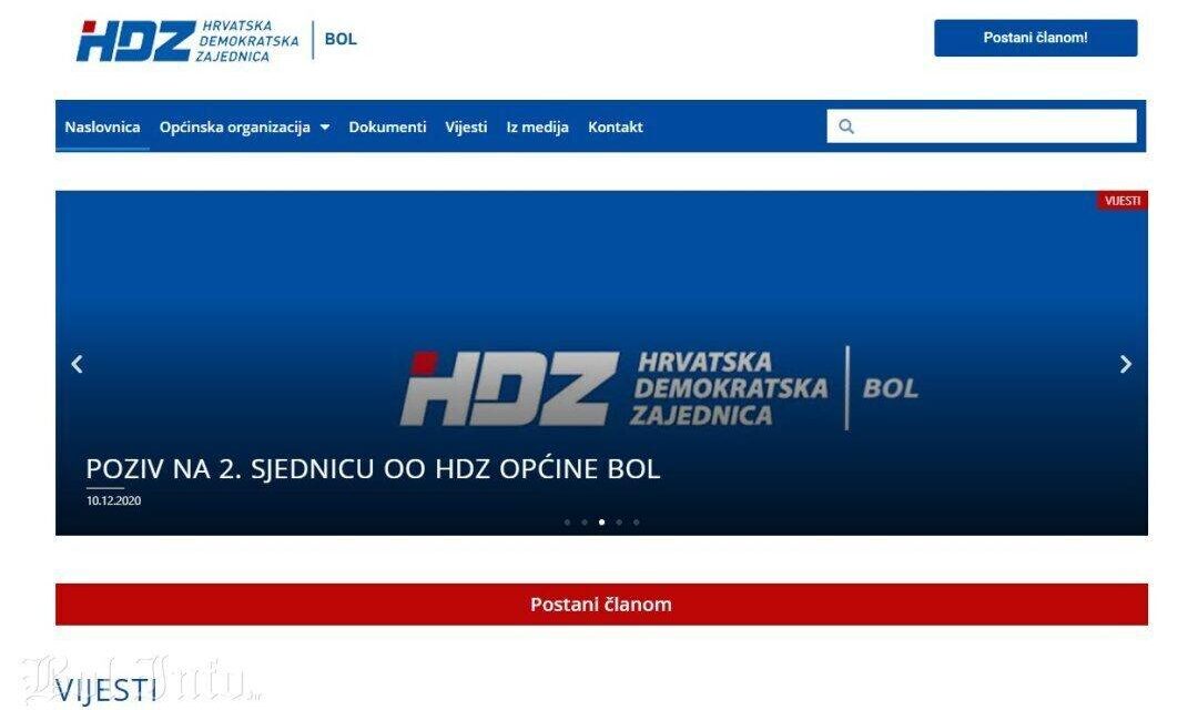 Obavijest o novoj web stranici HDZ Bol