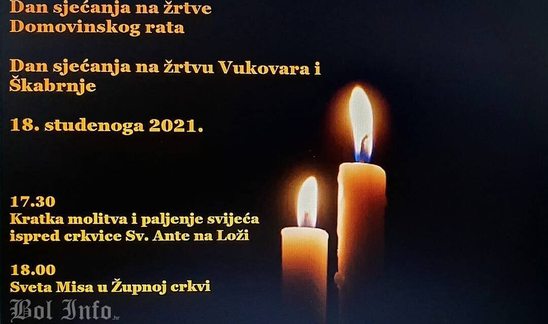 18.11. Dan sjećanja na žrtve Domovinskog rata i Dan sjećanja na žrtvu Vukovara i Škabrnje